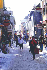 Das Stadtzentrum Fjørdstoviens im Winter